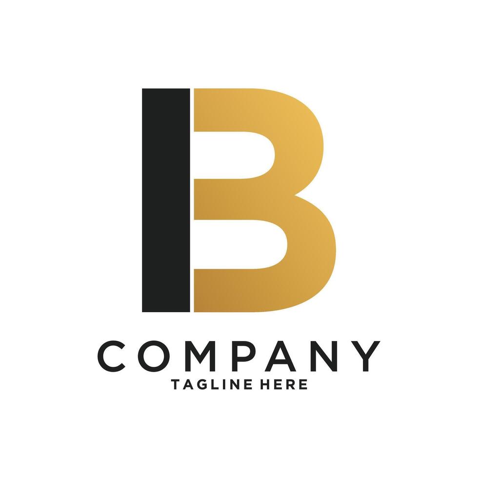 Creative initial letter B logo design icon vector