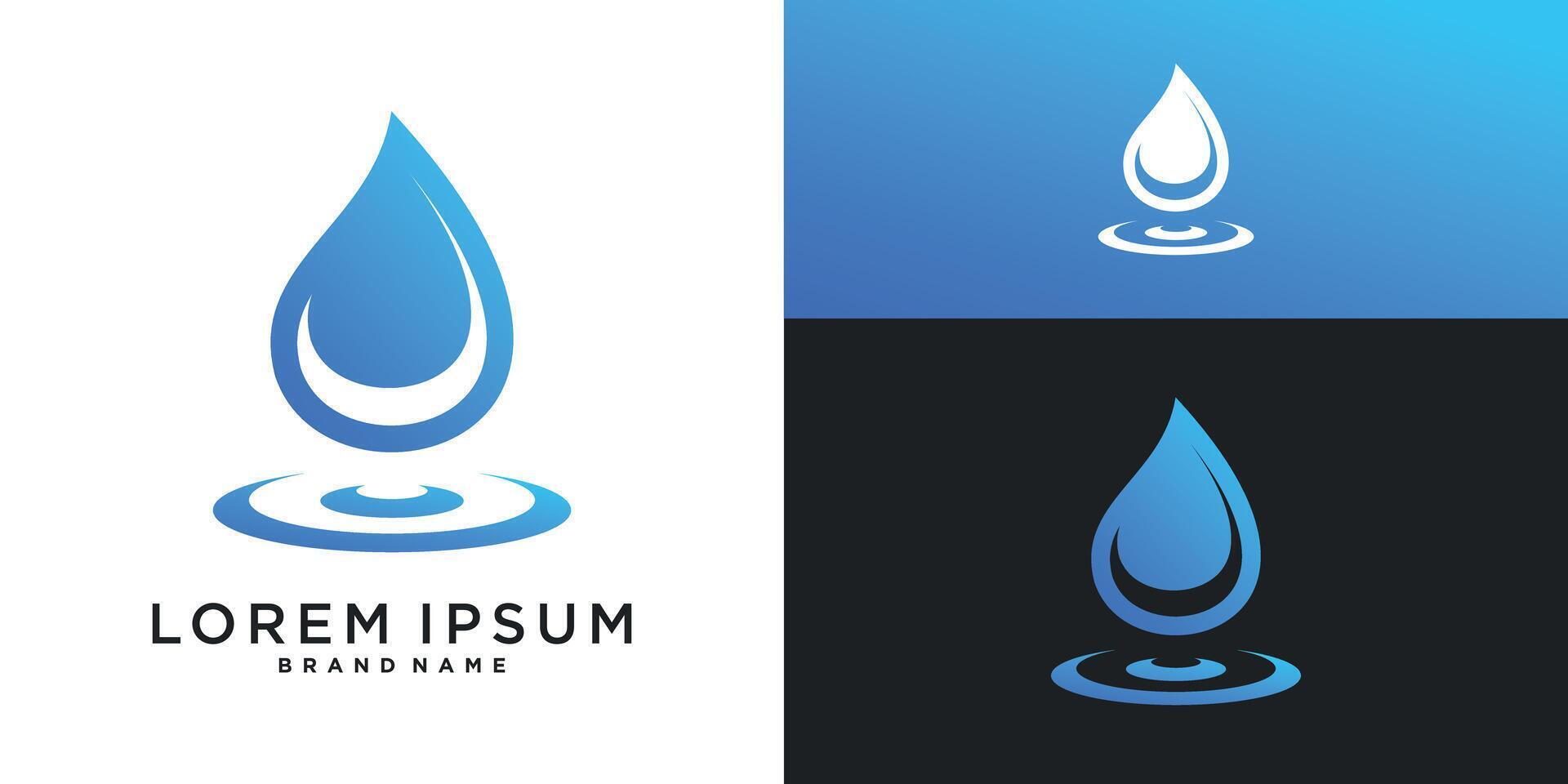water drop splash logo inspiration vector