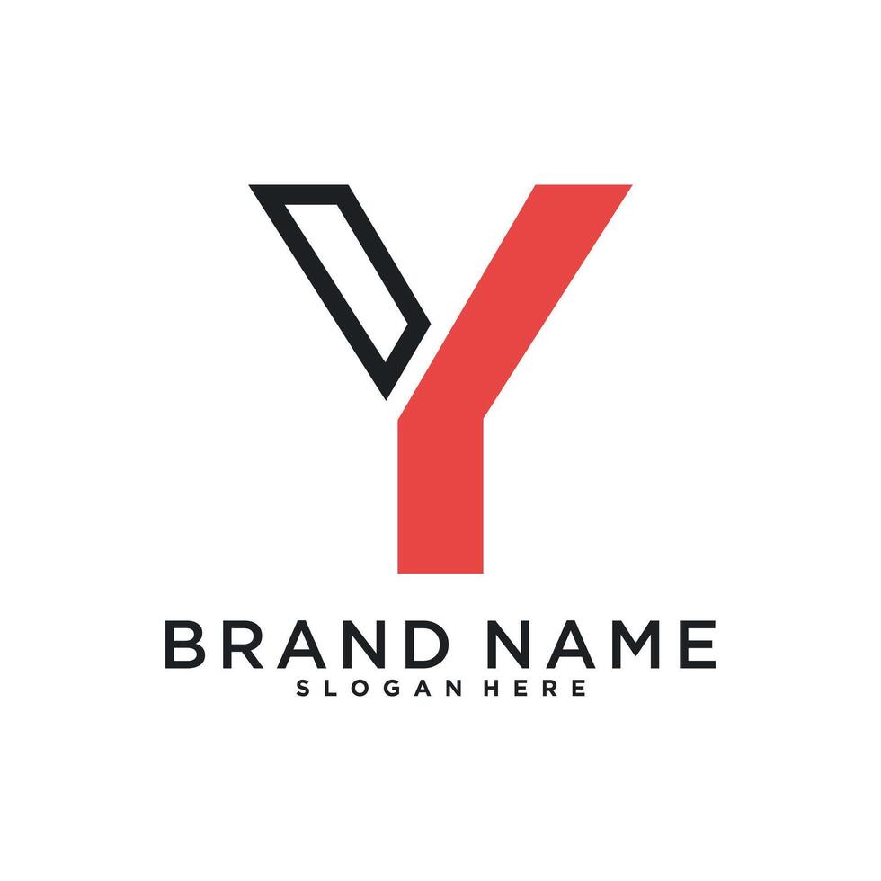 Initial letter Y logo design with modern concept vector