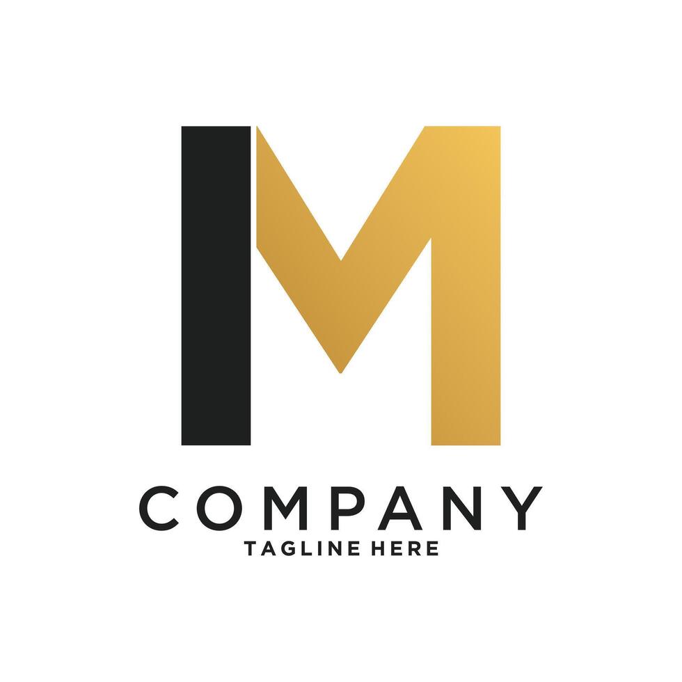 Creative initial letter M logo design icon vector