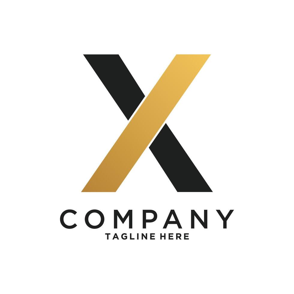 Creative initial letter X logo design icon vector