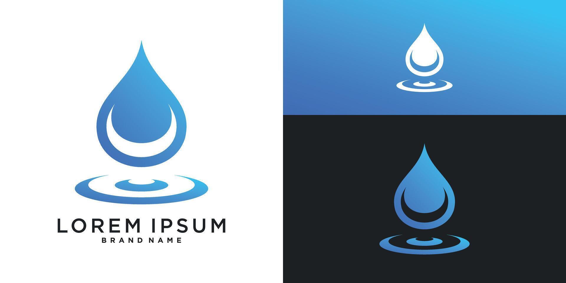 water drop splash logo design inspiration vector