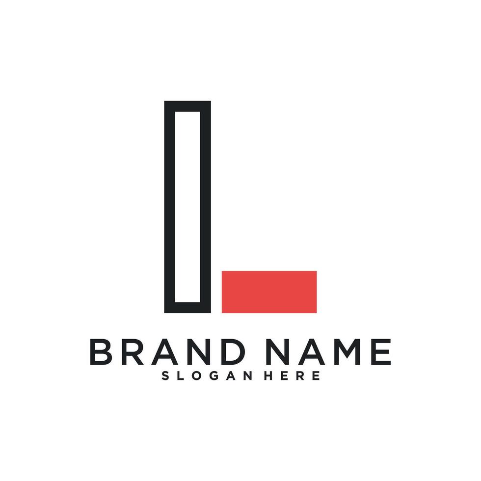 Initial letter L logo design with modern concept vector