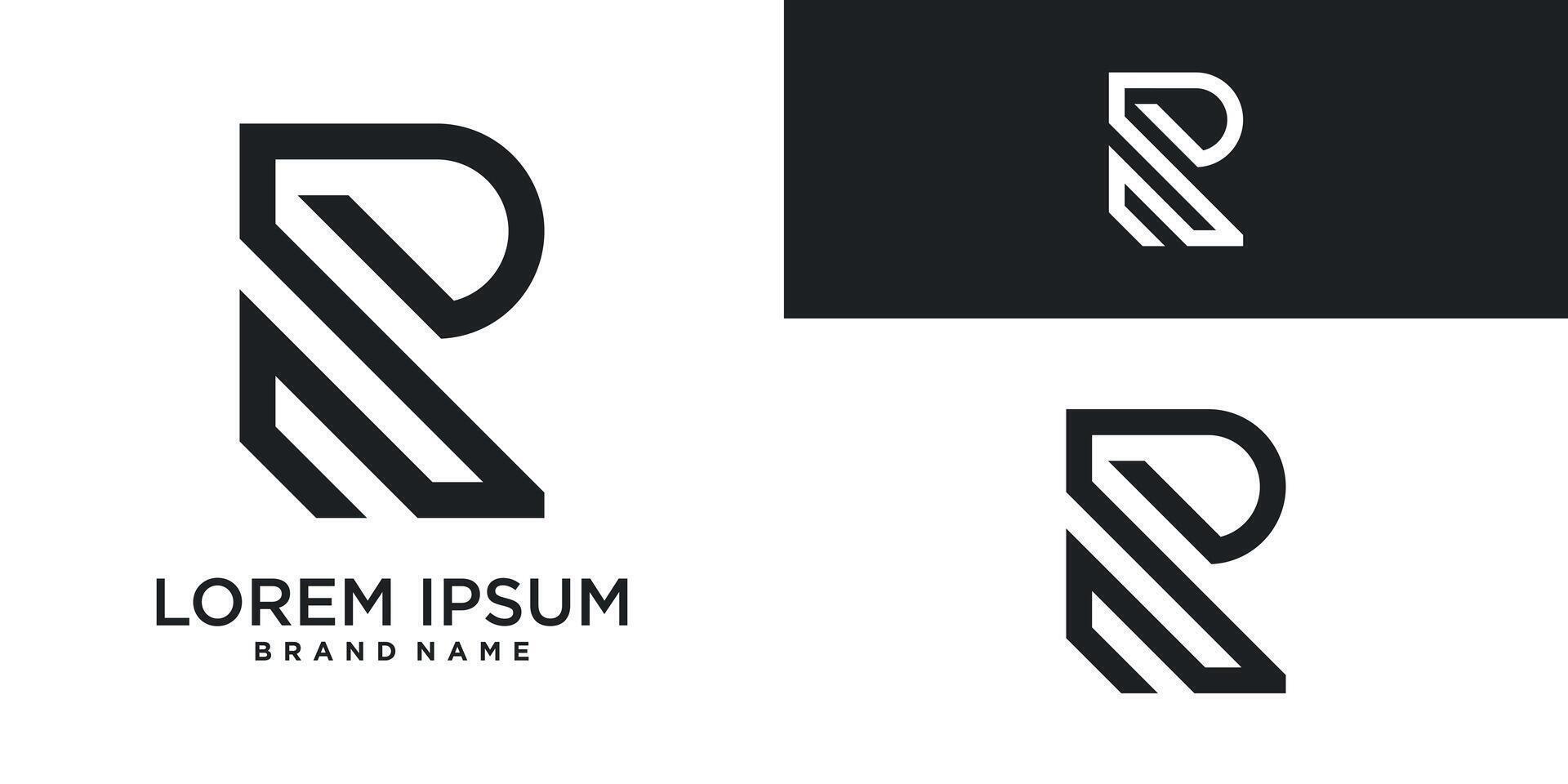Abstract letter R logo designs inspiration vector