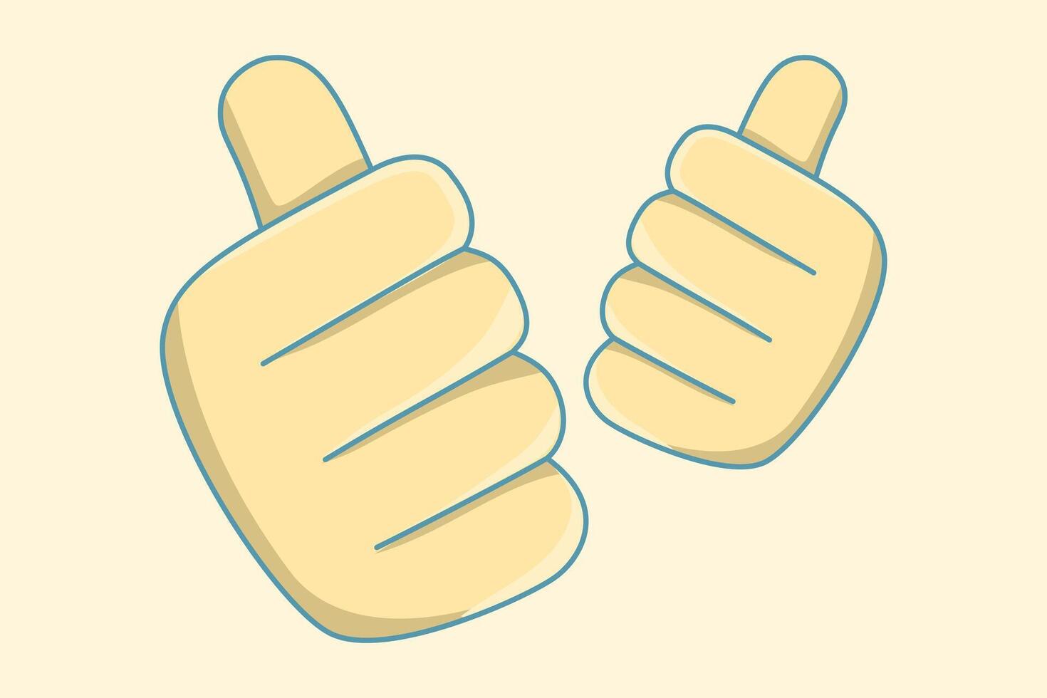 The concept of a thumbs up as a positive response. illustration of a thumbs up emoticon with a background. Flat style approval emoji design. vector