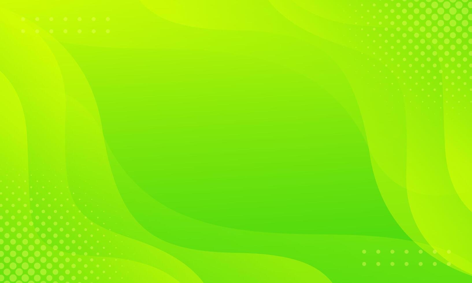 Bright green gradient background with liquid wave shapes. Abstract wallpaper vector