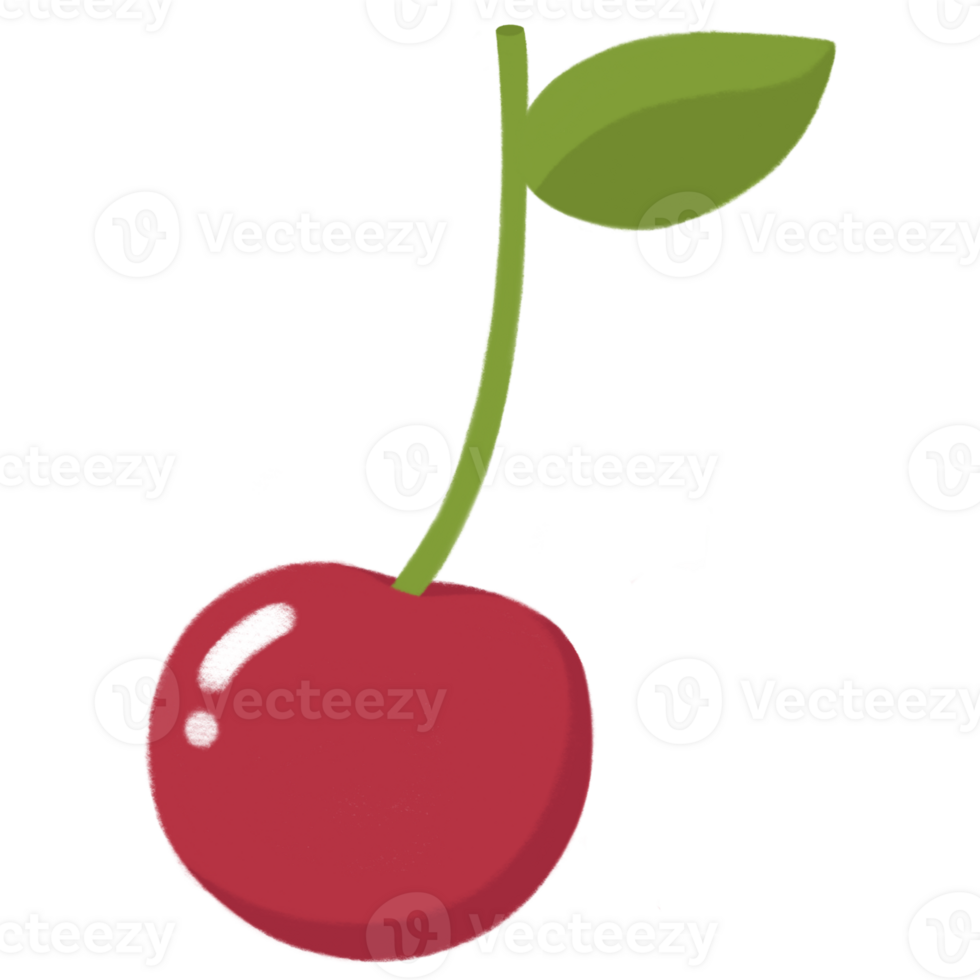 one cherry cartoon illustration png