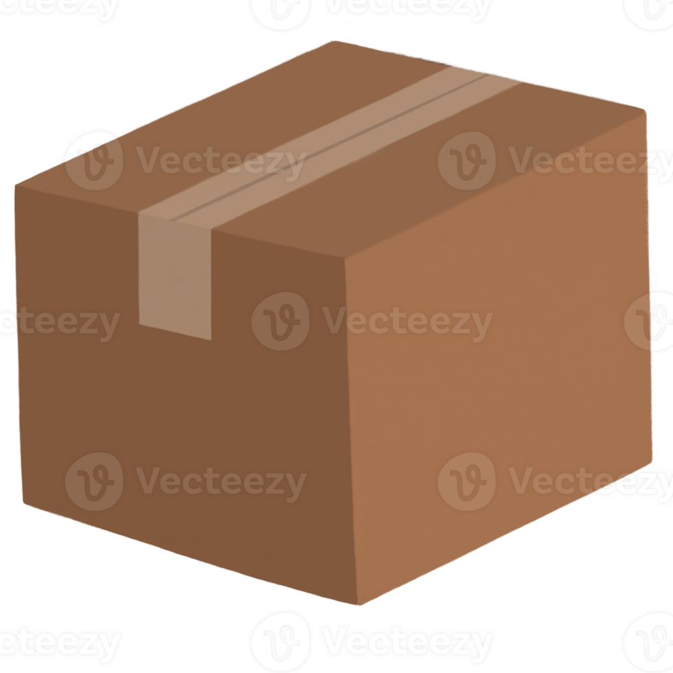brown paper box illustration png