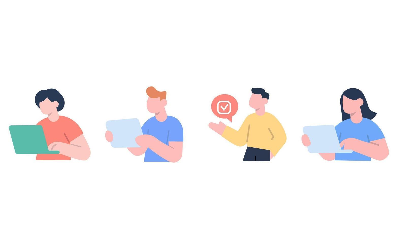 Diverse Team Collaborating on Digital Projects vector