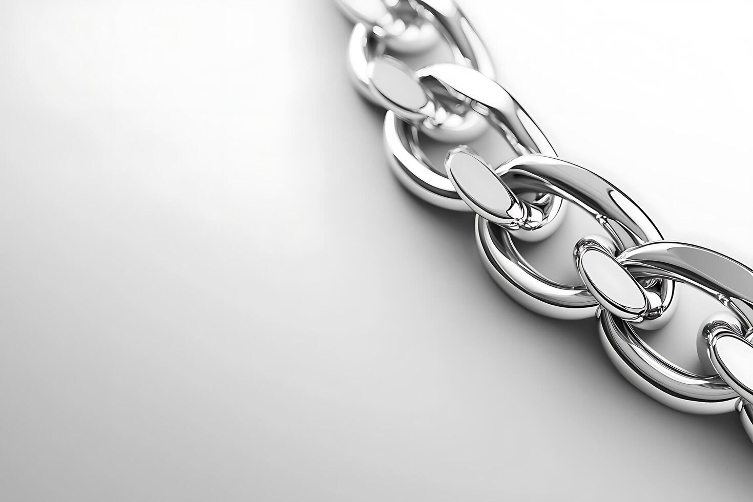 Close-up of a Polished Metal Chain. photo