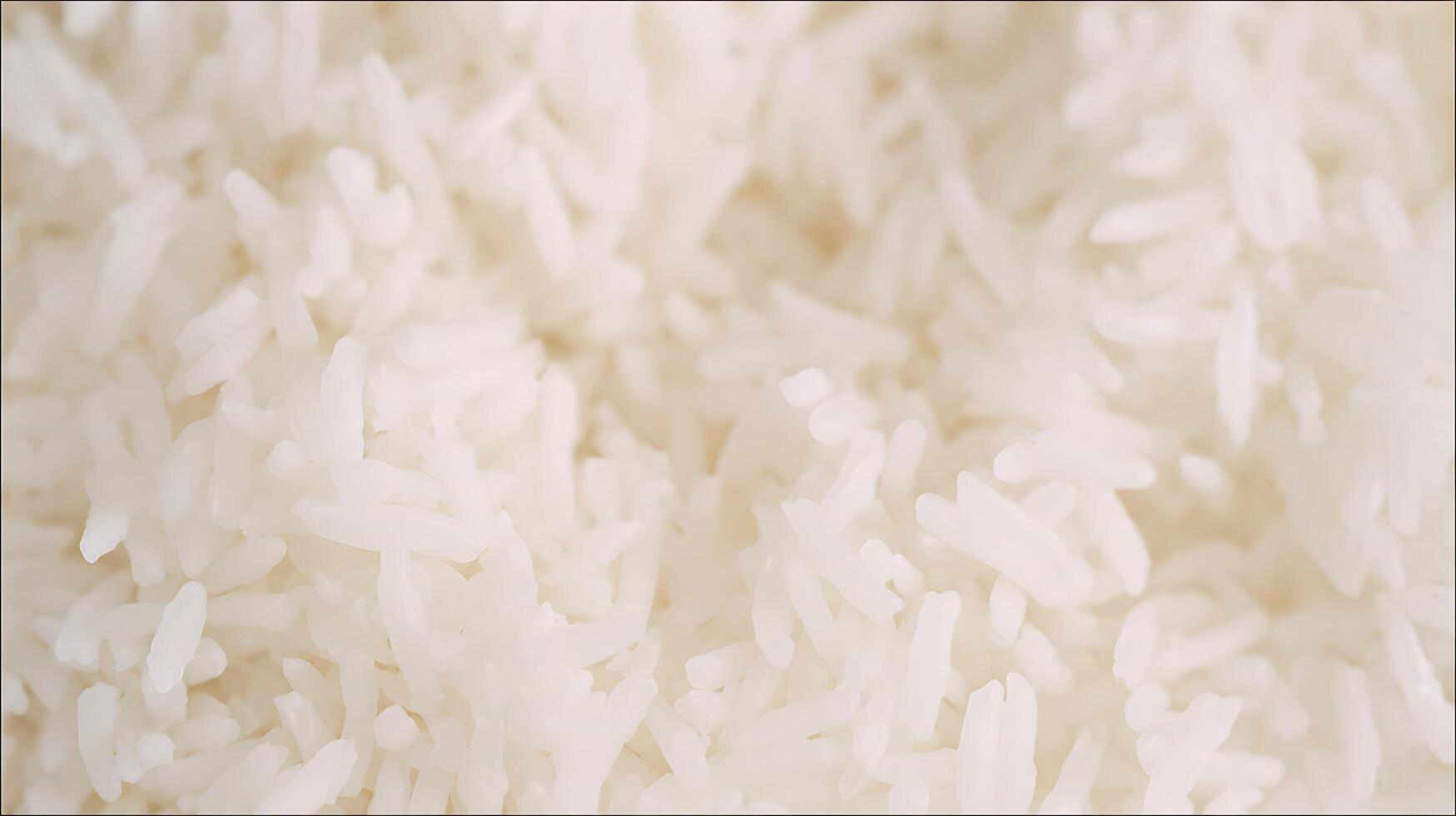 Close up of perfectly cooked fluffy white rice ready to eat. photo