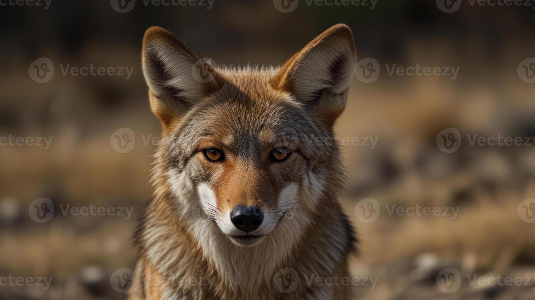 A coyote is looking at the camera photo