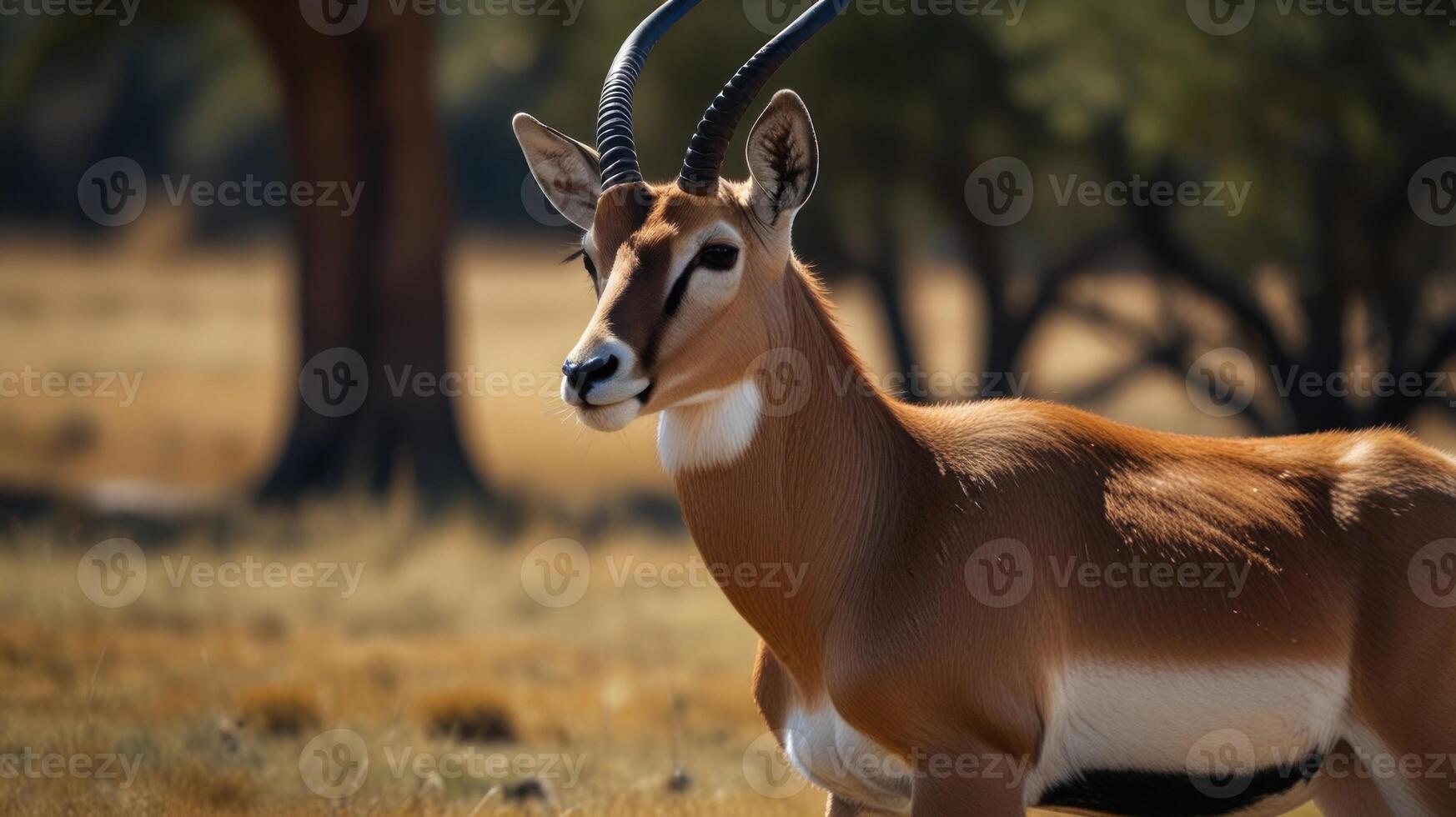 Close-up of a gazelle in savanna photo