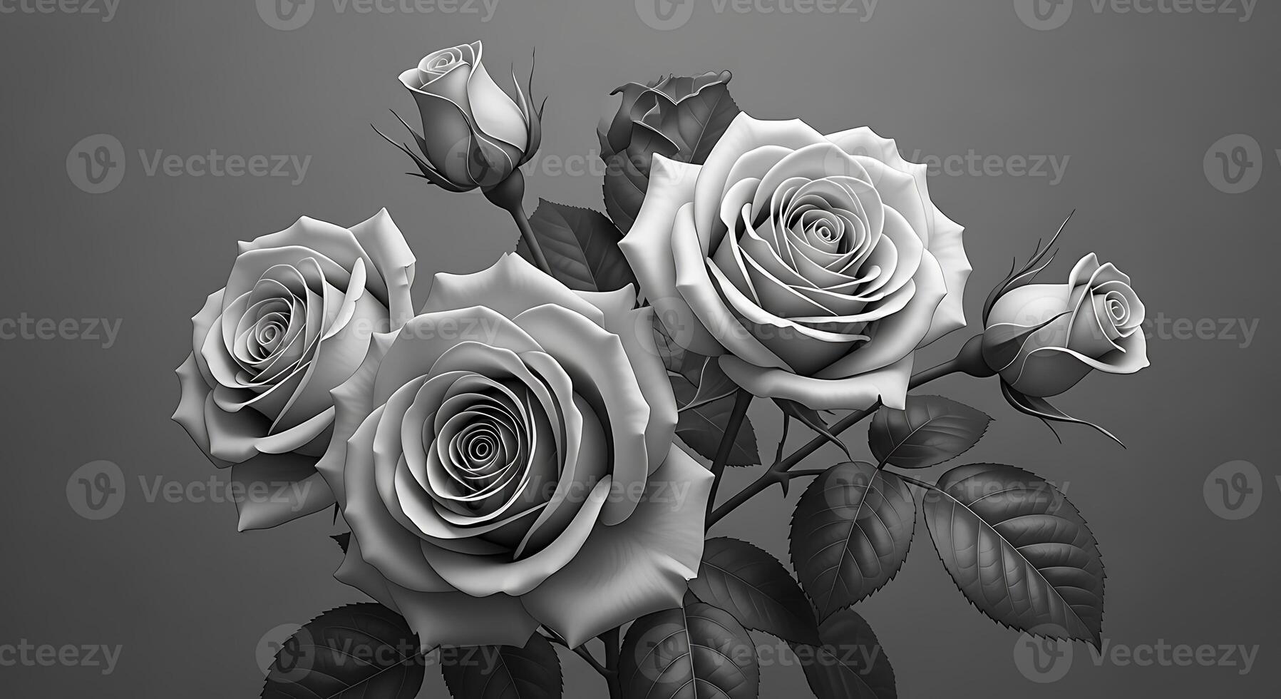 3d rose bouquet - 3docean item for sale photo