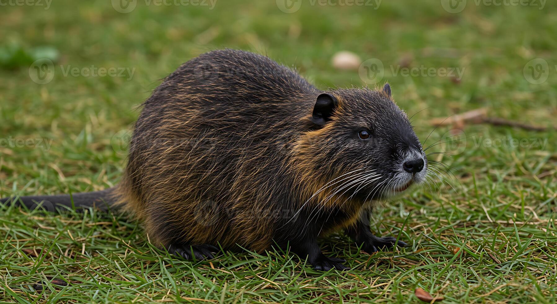 A small animal standing in the grass photo
