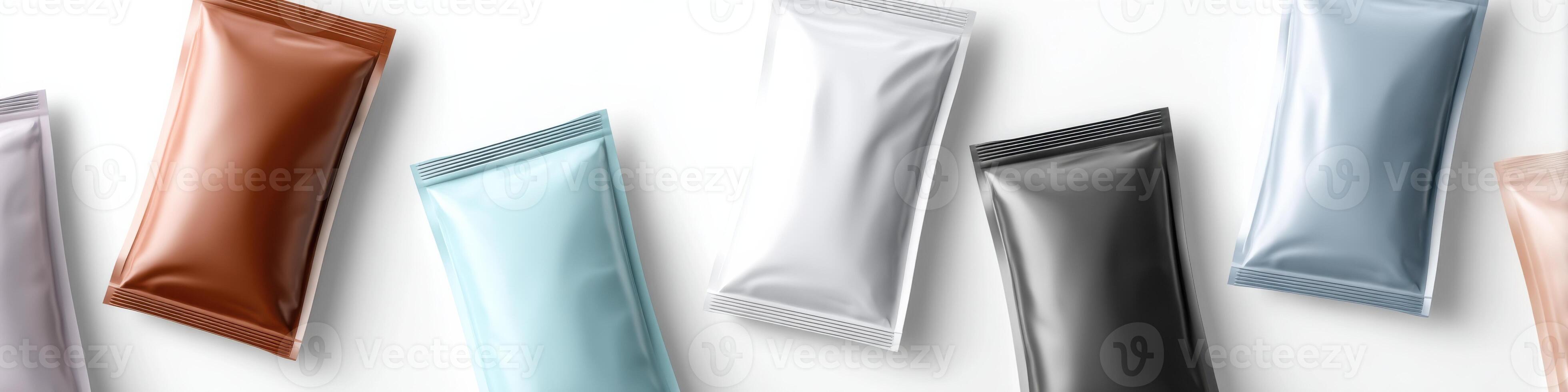 Vibrant mockup of filter carbon bags ideal for advertising and marketing purposes photo