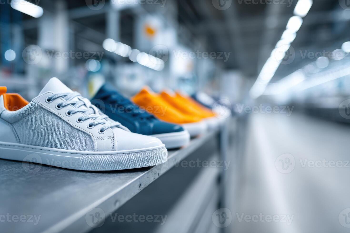 Exploring sneaker production in a state-of-the-art facility showcasing diverse designs photo