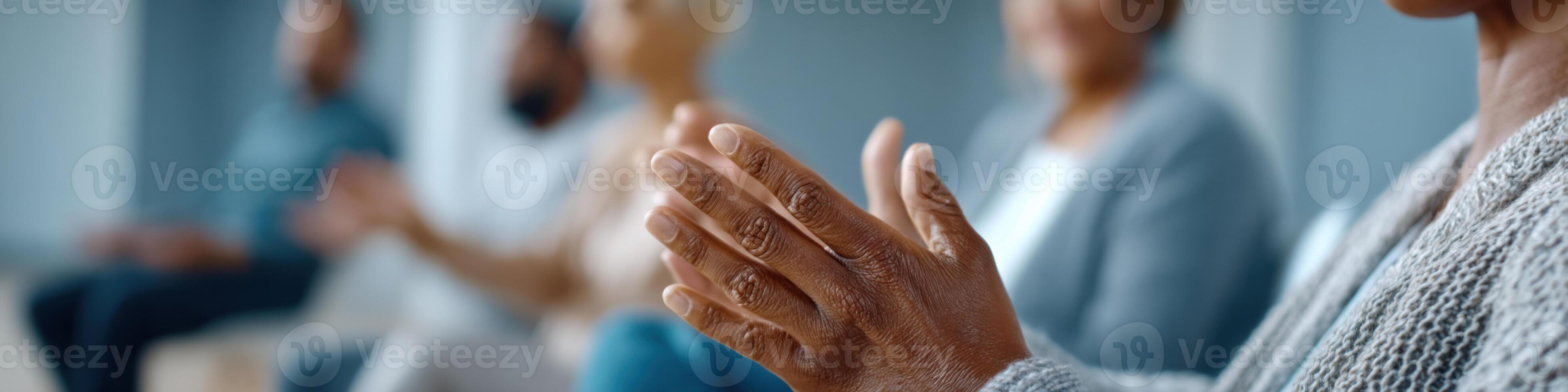Diverse hands engaged in self-reflection activities promoting support and connection photo