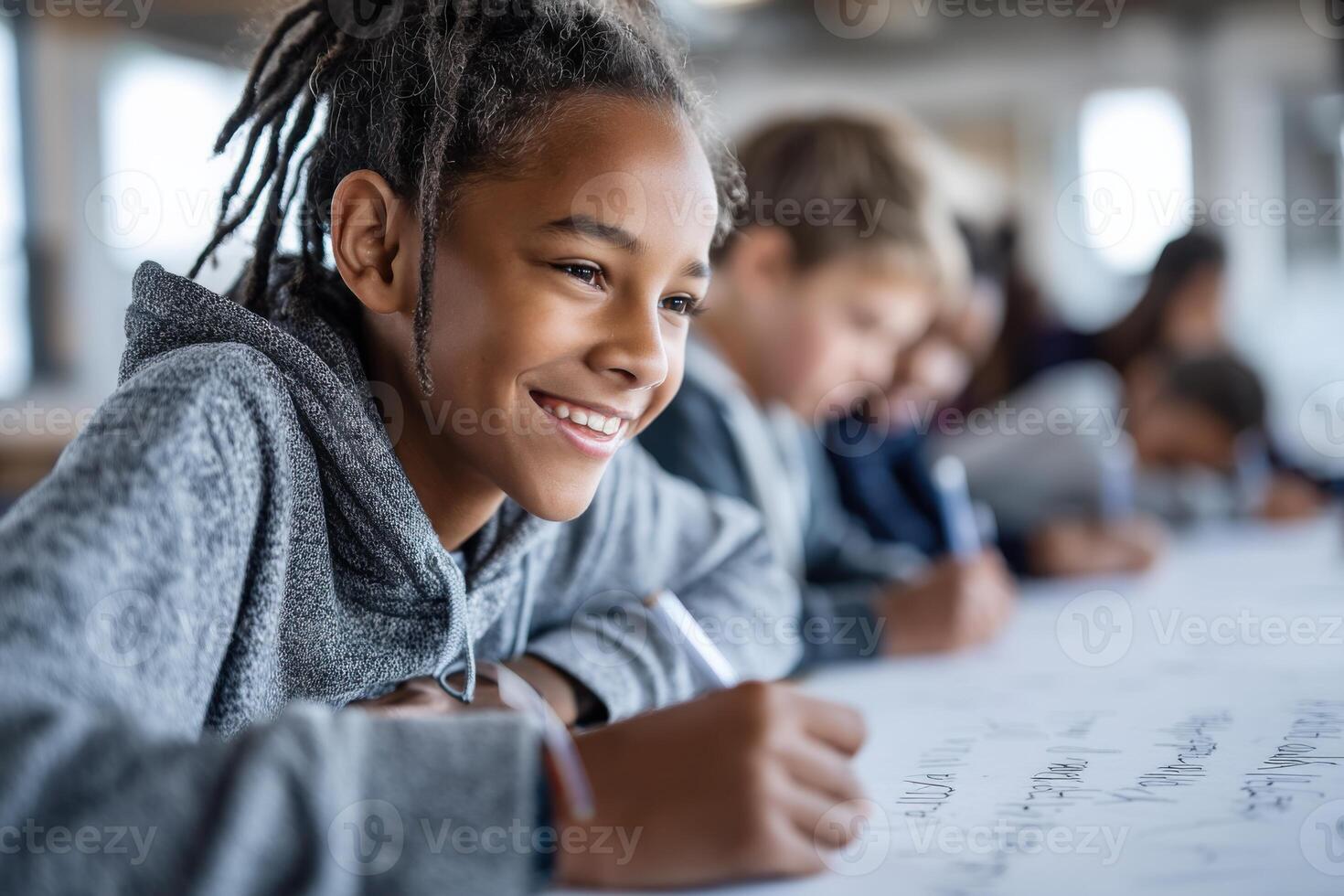 Creative students engaged in artistic activity highlighting the importance of extracurricular involvement photo
