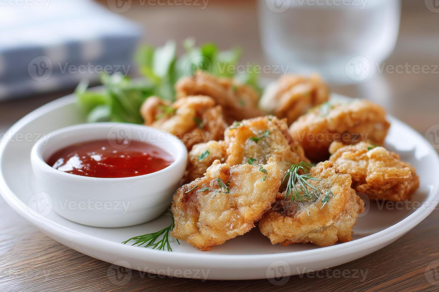 Enjoying crispy battered rocky mountain oysters with dipping sauce on a casual dining experience photo