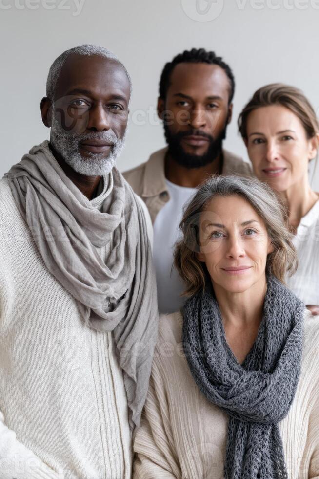 Diverse families promoting openness and trust within a supportive community gathering photo
