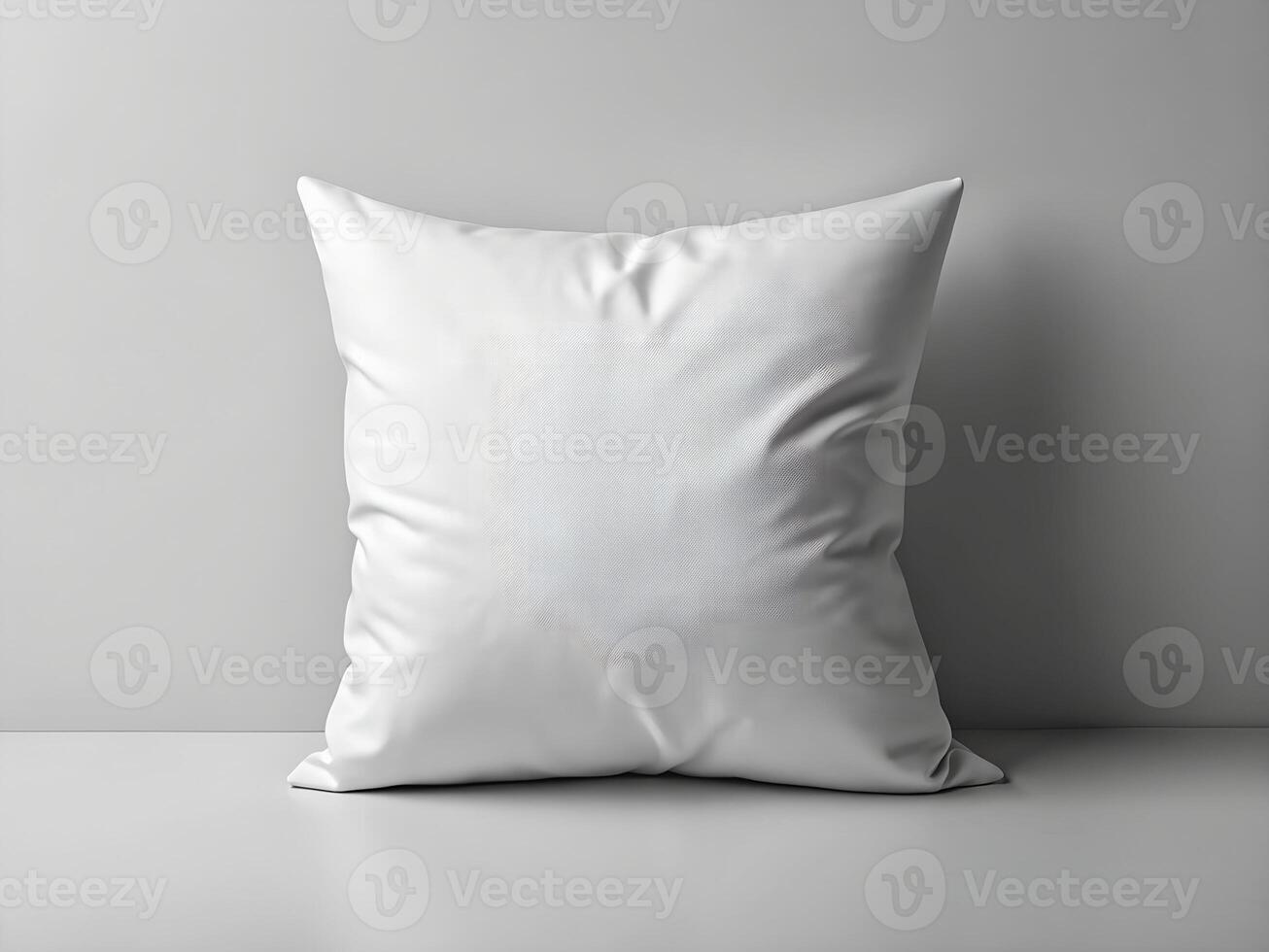 White Pillow with Subtle Grey Textured Heart Design photo