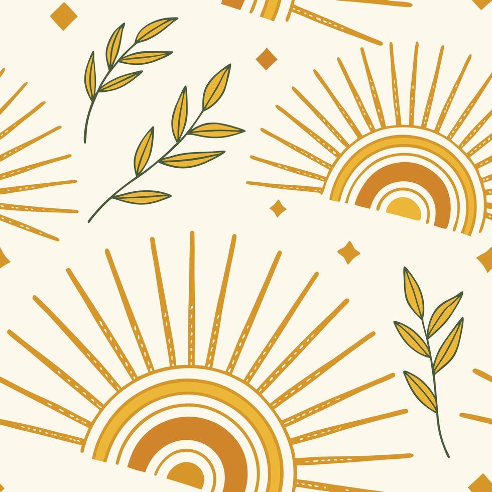 Radiant sunbeam lines from center, yellow-orange burst in clean flat vector