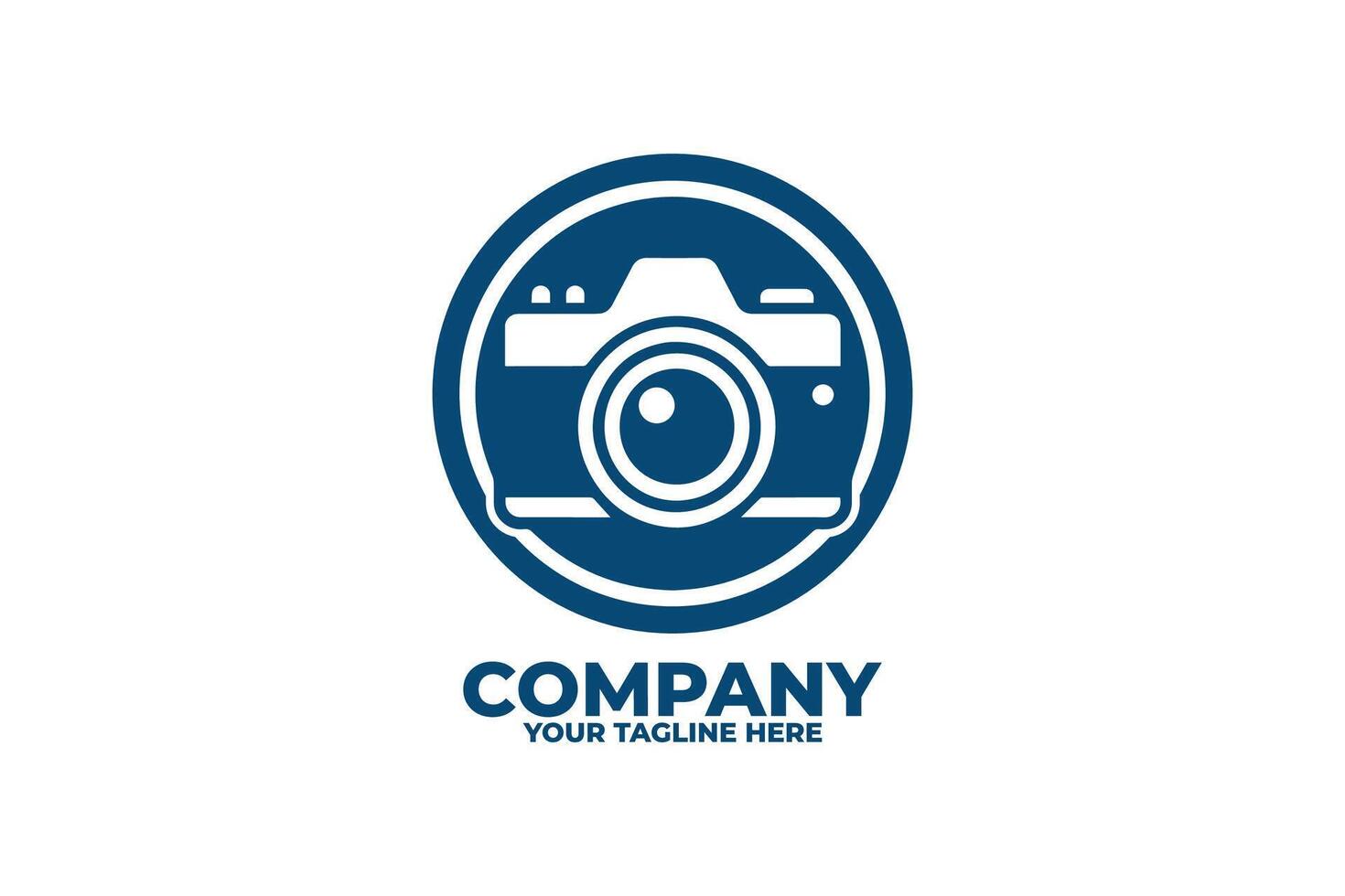 Bold Photography Badge Logo Design vector