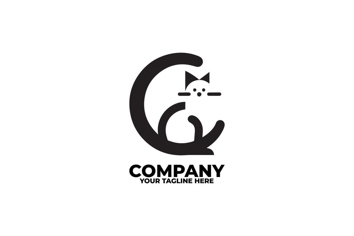 Monochrome Animal Cat Symbol vector