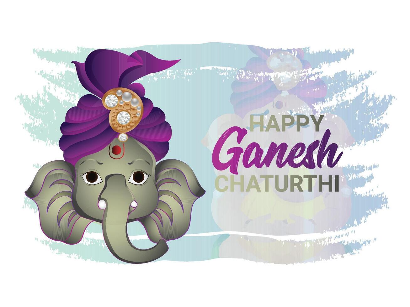 Happy ganesha chaturthi illustration vector