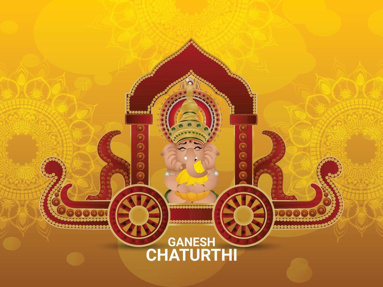 Colorful Ganesh Chaturthi design vector