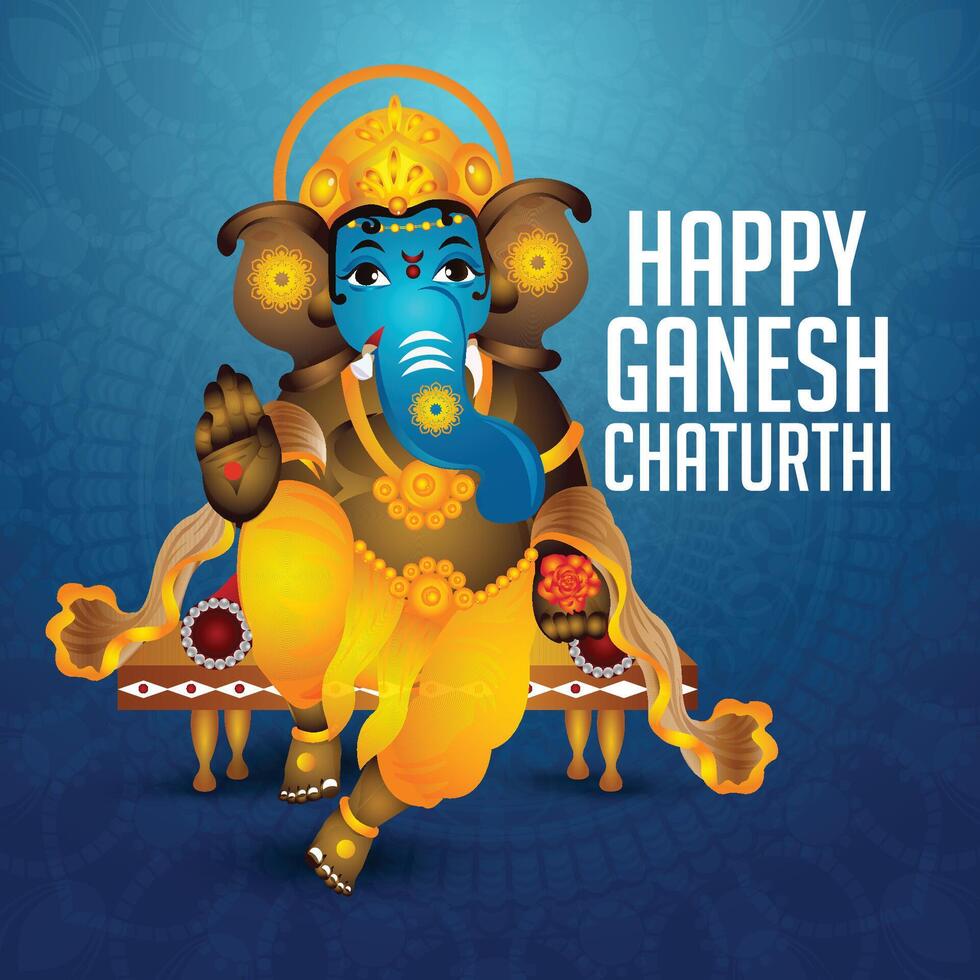 Lord Ganesha illustration for Ganesh Chaturthi vector