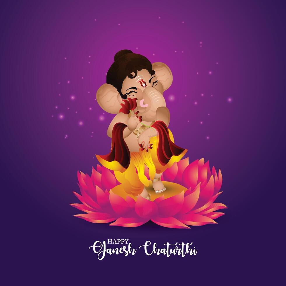 Lord Ganesha illustration for celebration vector