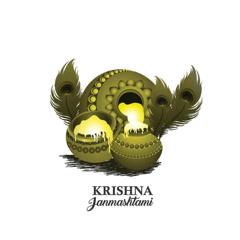 Krishna jama masi, a festival in india vector