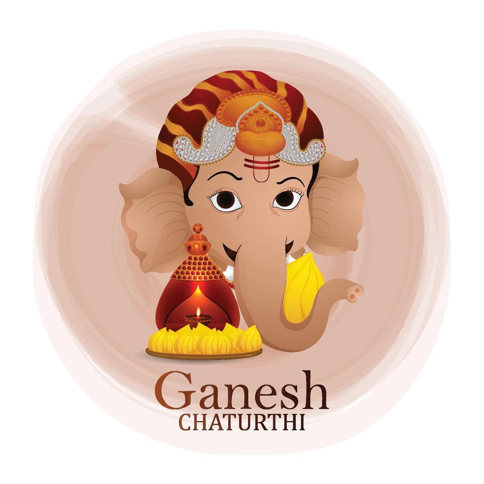 Ganesh chaturthi celebration design concept vector