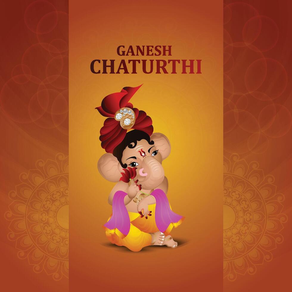 Lord Ganesh illustration for celebration vector