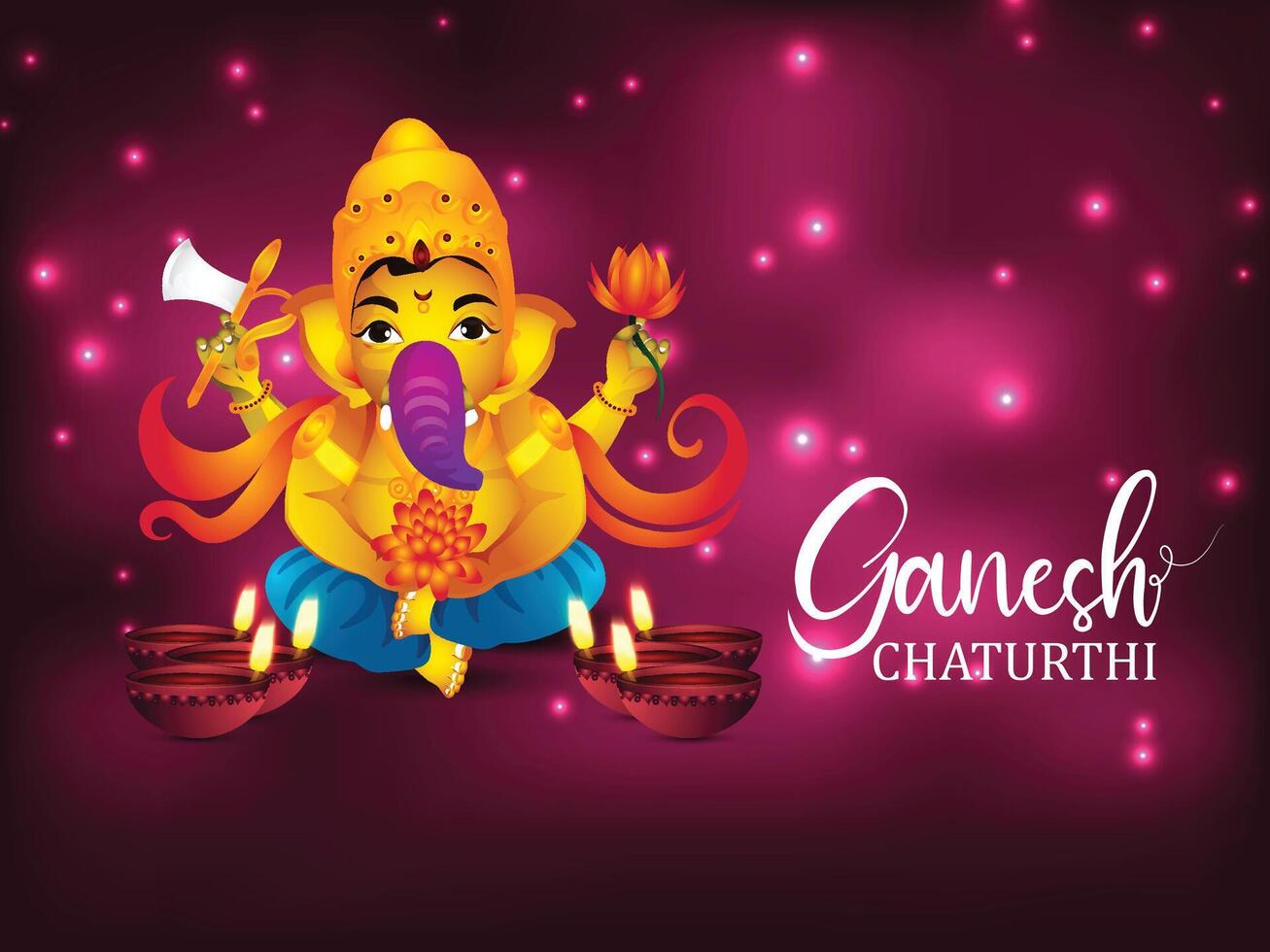 Illustration of Lord Ganesha for celebration vector