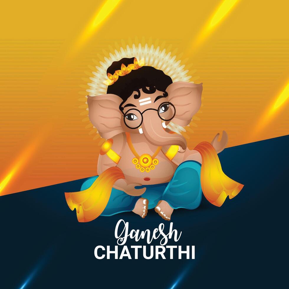Lord Ganesha illustration for Ganesh Chaturthi vector