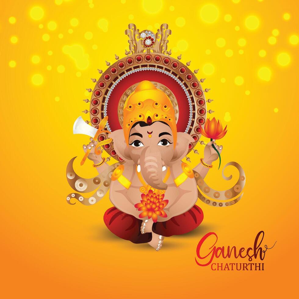 Ganesha illustration for Ganesh Chaturthi vector