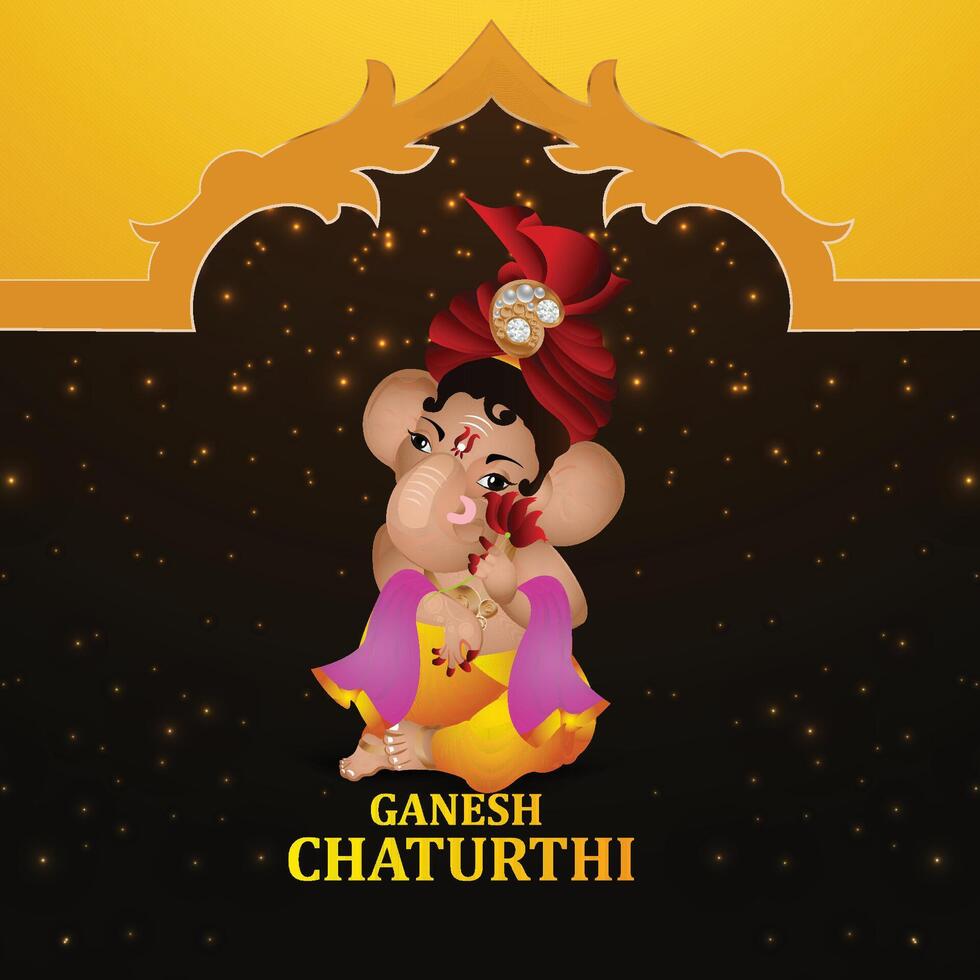 Colorful Ganesh Chaturthi illustration vector