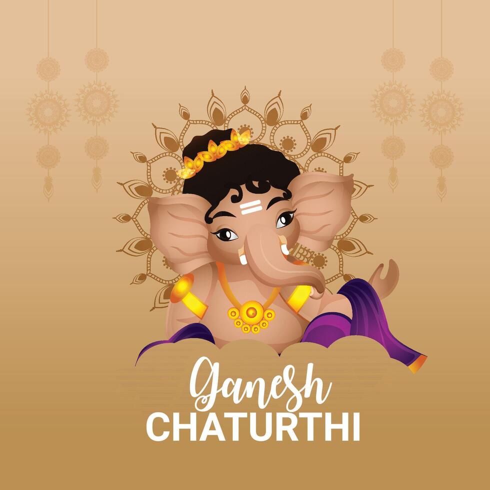 Illustration of Lord Ganesha for celebration vector