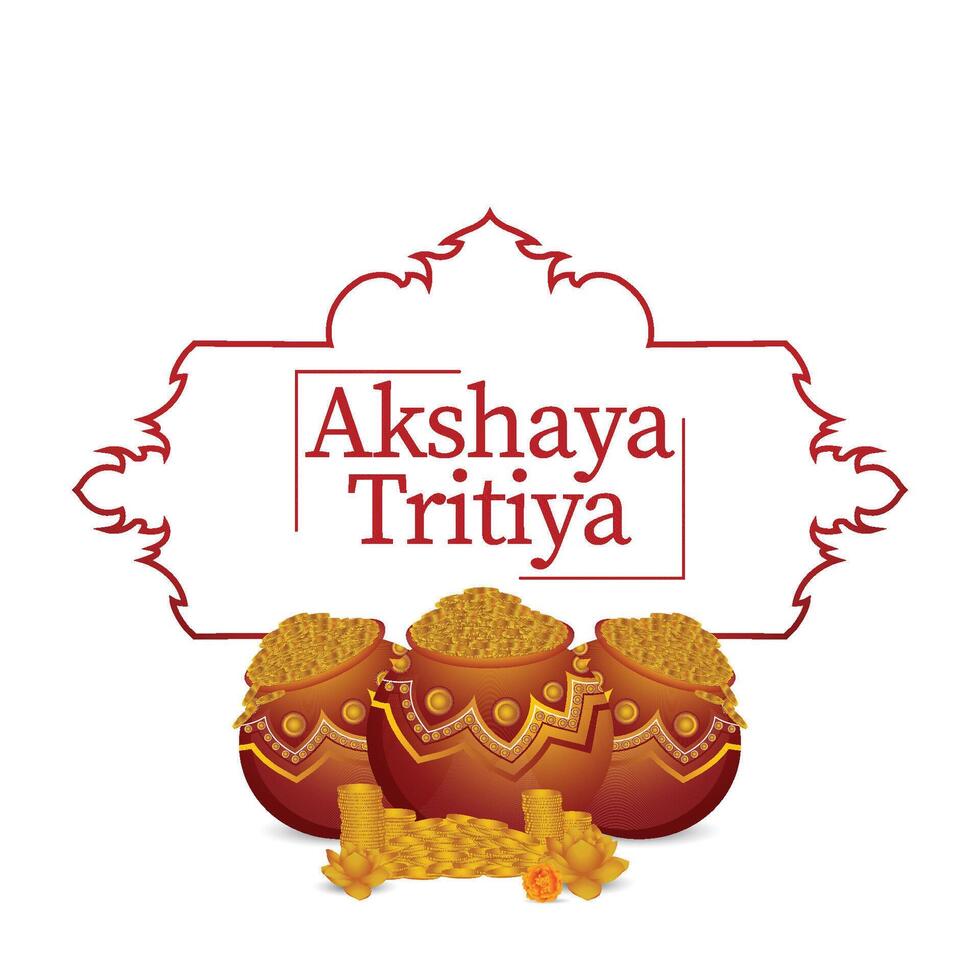 Akshaya tritya is a festival celebrated in india vector