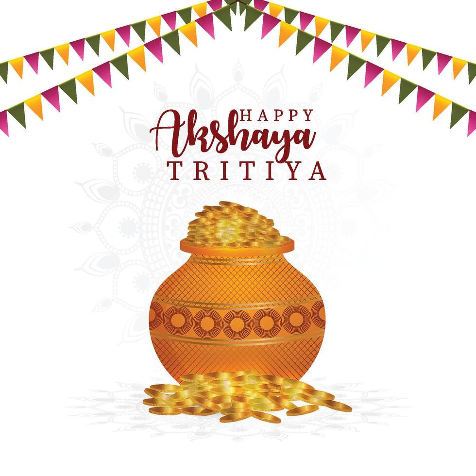 Pot of gold for Akshaya Tritiya vector