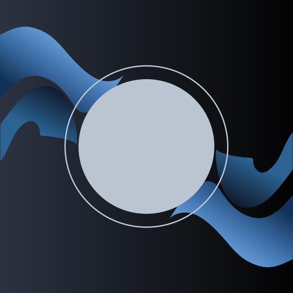 abstract photo frame patterns media post template blue background 02 vector