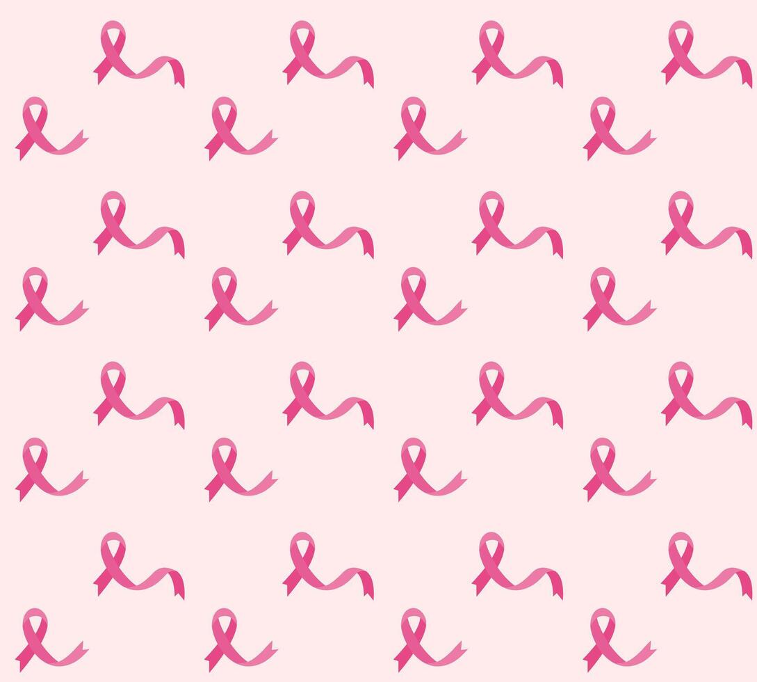 Breast cancer seamless pattern vector