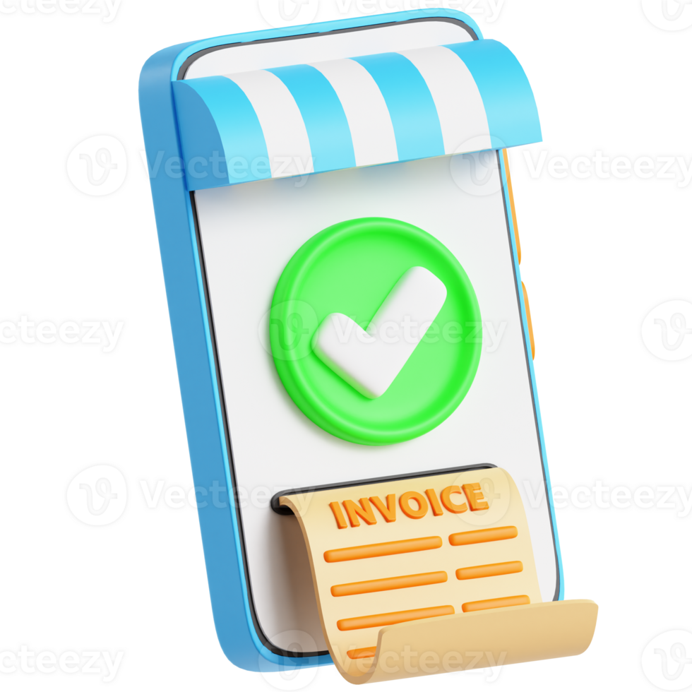 digital invoice mobile png