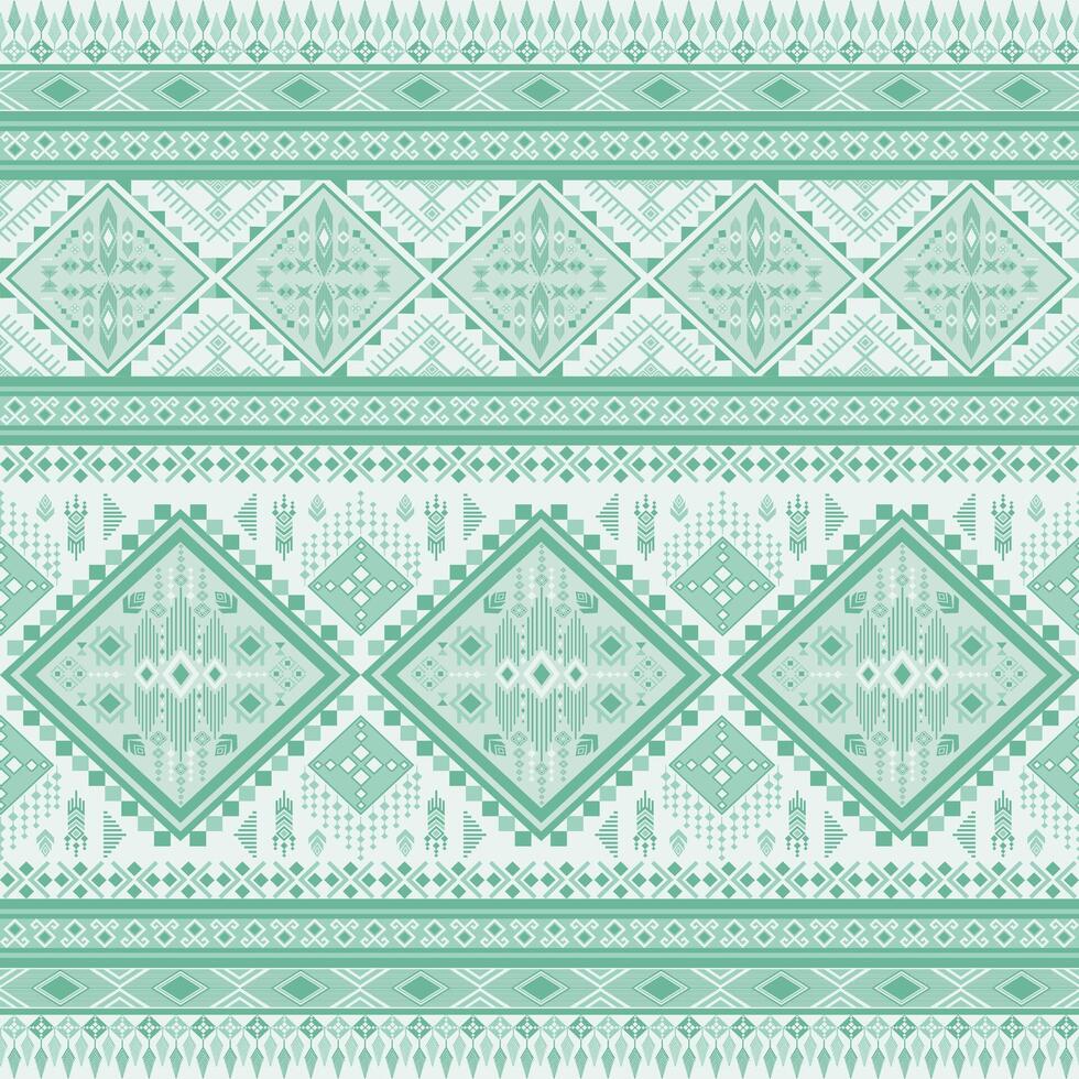 teal geometric pattern in native style vector