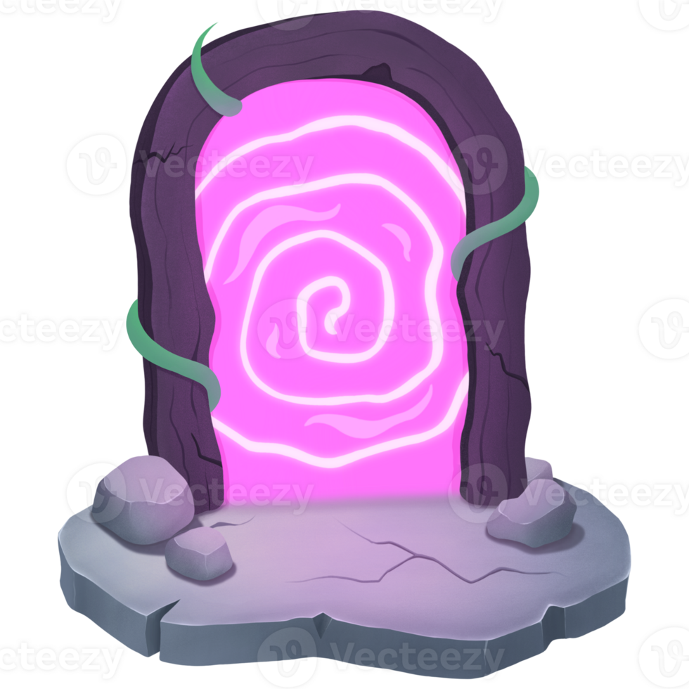 Magic portal door fantasy png
