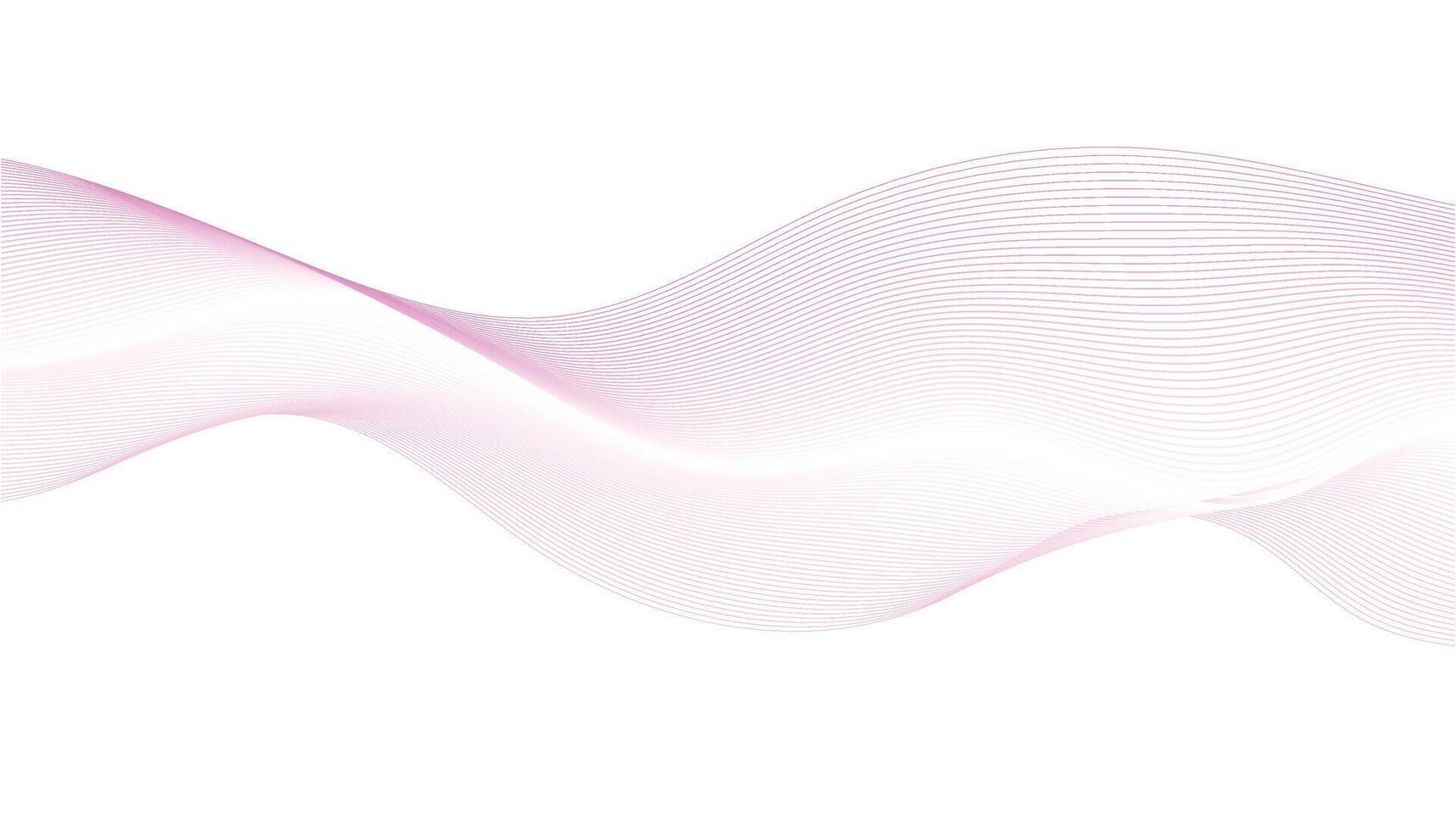 Pink Abstract Wave Background. Soft Gradient Lines on White vector