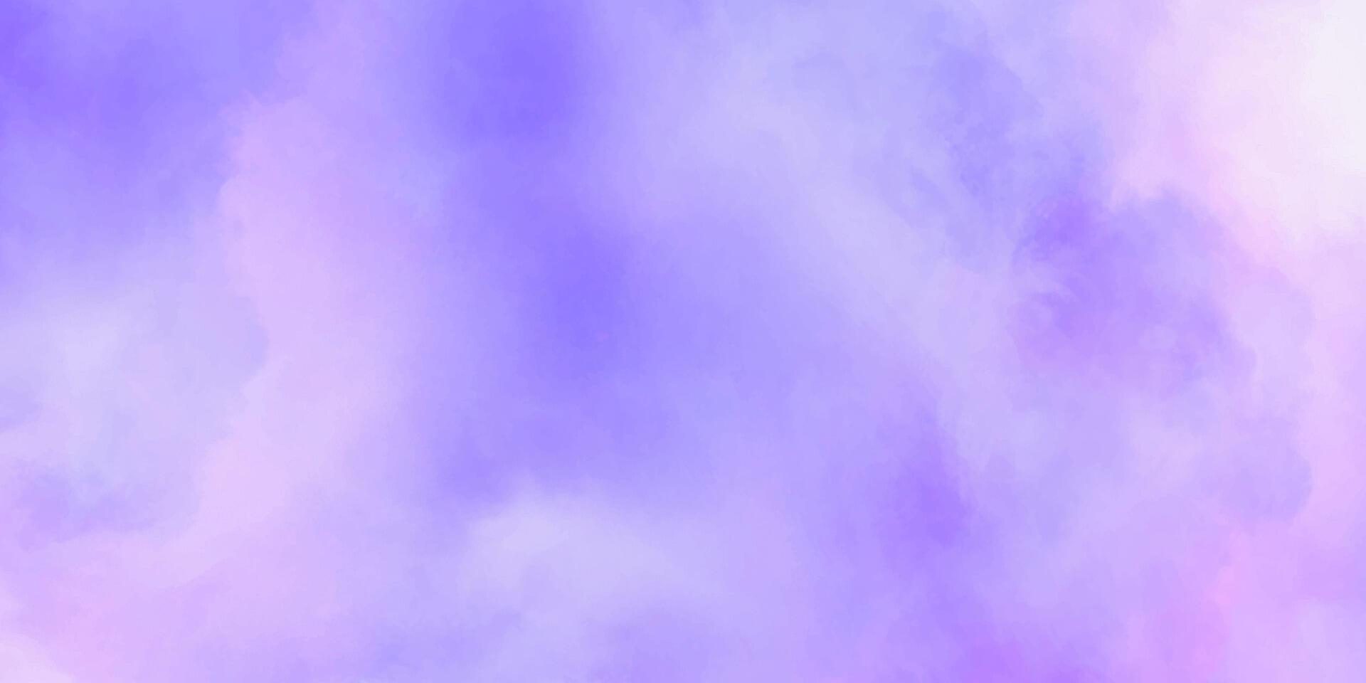 Soft pastel purple watercolor cloud background vector